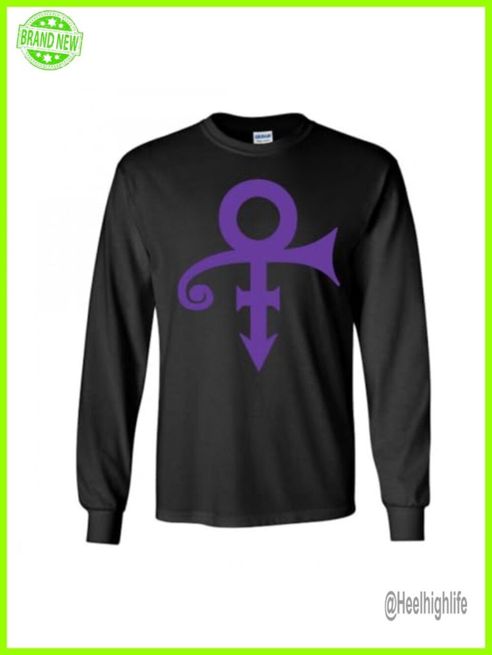 Prince Official Purple Love Symbol Long Sleeve Tee